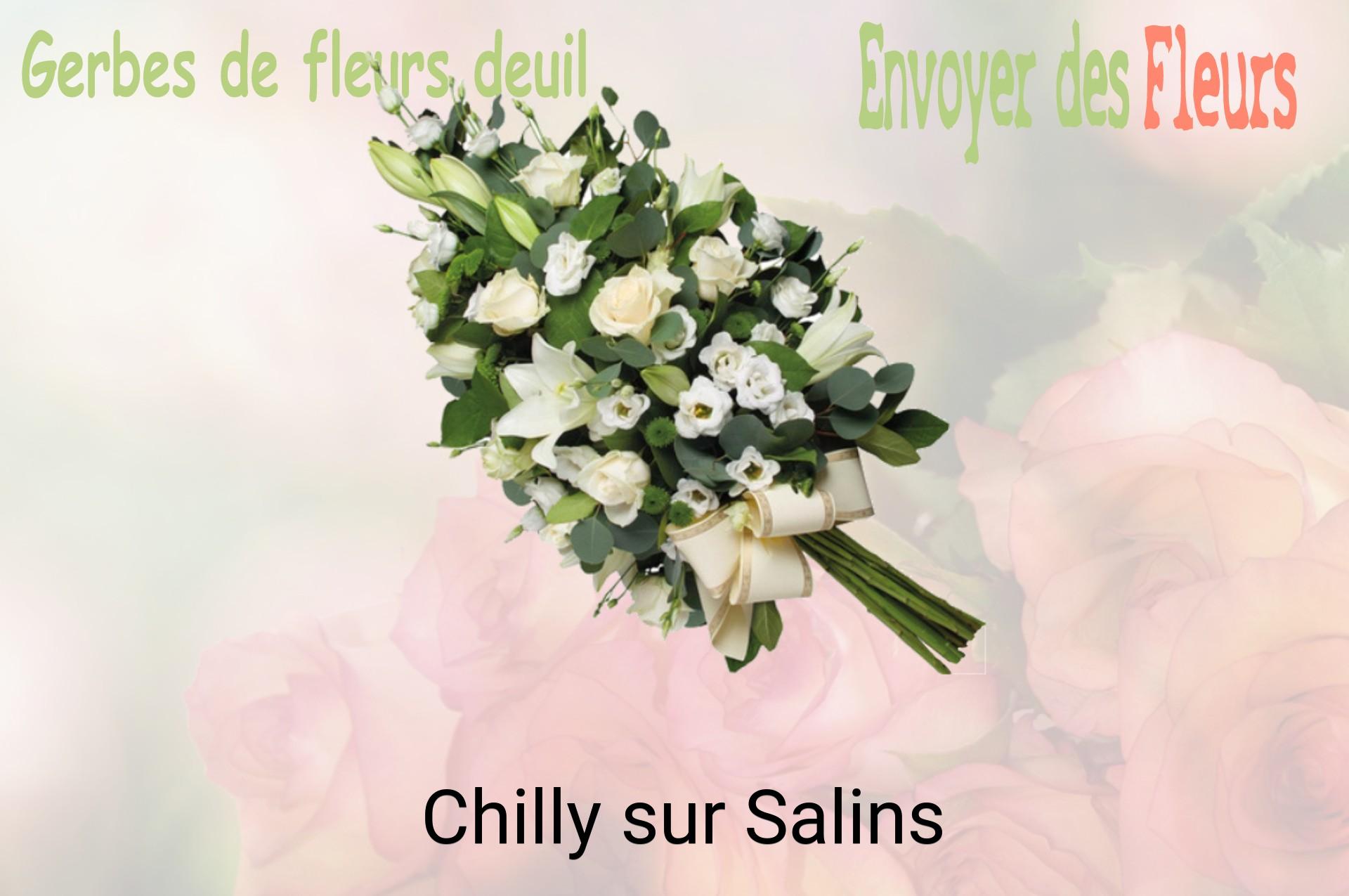 Gerbe de fleurs de deuil livrée à Chilly-sur-Salins